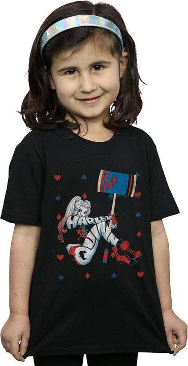 Image du produit - T-shirt HARLEY QUINN PLAYING CARD SUIT - Fille (128)