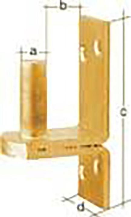 Produktbild GAH Kloben DII auf Platte 20x35mm galv. verz. dickschichtpassiviert (Fensterhaken, 1 Stk.)