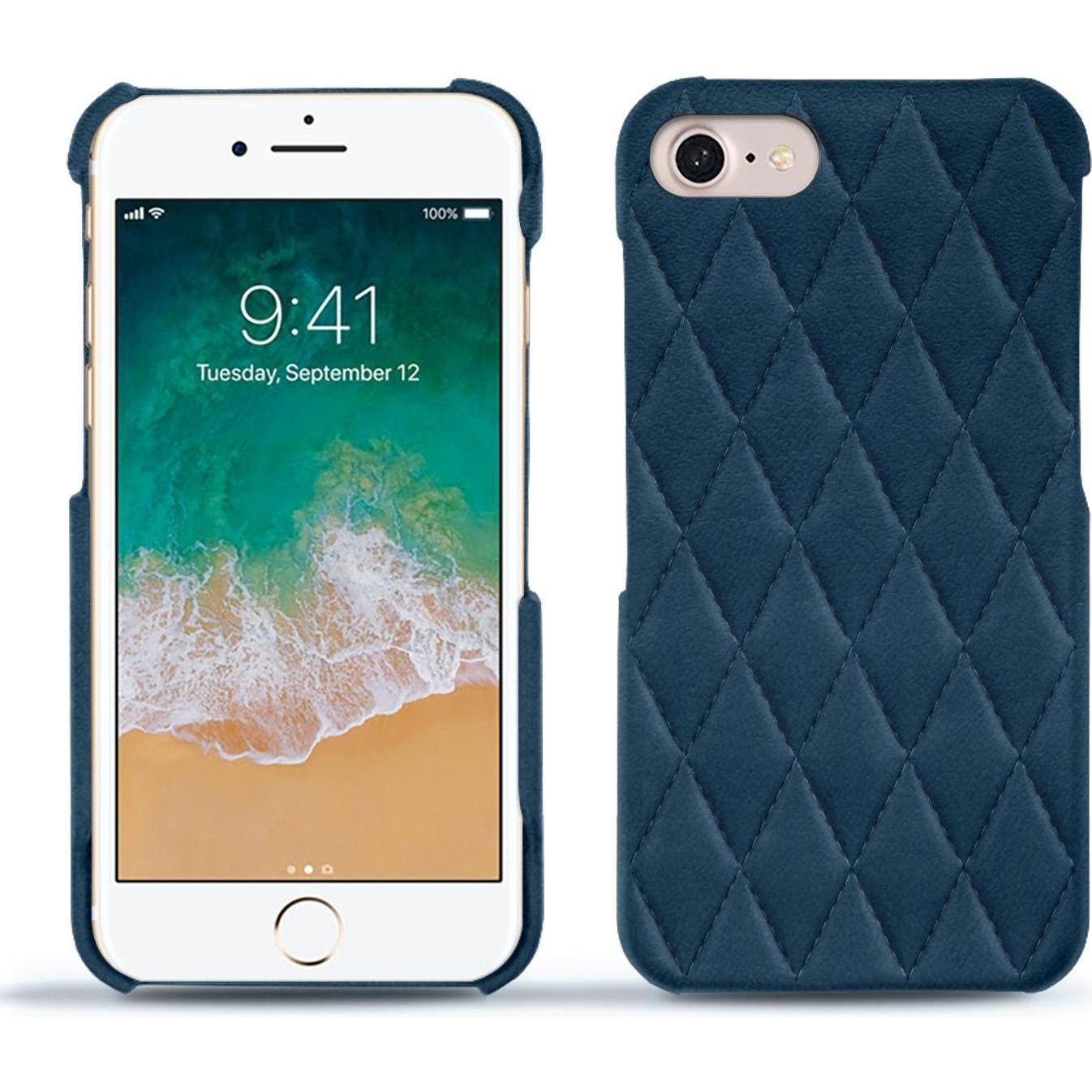 Noreve Lederschutzhülle (Apple iPhone 7), Smartphone Hülle, Blau