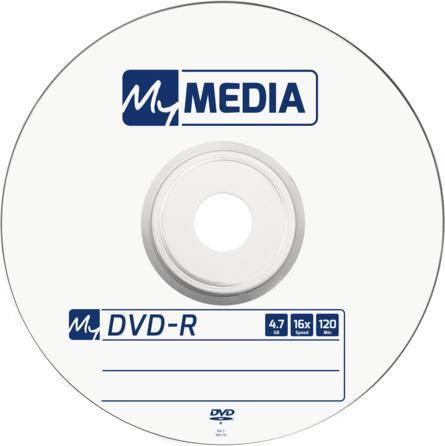 Produktbild MyMedia 1x50 DVD-R 4,7GB 16x Speed matt silver Wrap (50x)