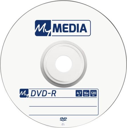 Produktbild MyMedia 1x10 DVD-R 4,7GB 16x Speed matt silver Wrap (10 x)