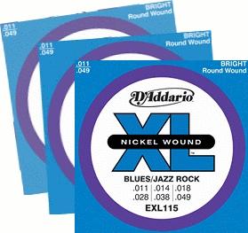 Image du produit D'Addario Exl115-3d (6 x, Guitare électrique, 0.05")