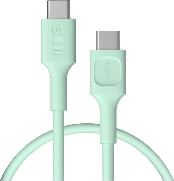 Actual product image GreenCell Green Cell PowerFlex USB-C cable 100W PD, 0,3m - Mint (0.30 m, 100 W)