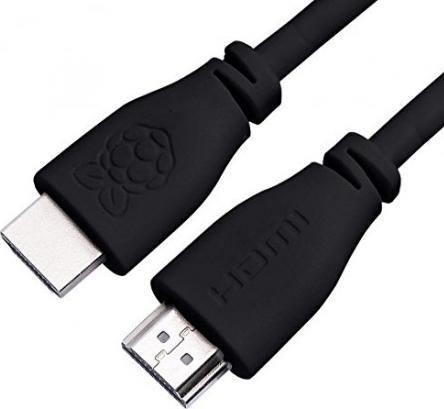Raspberry Pi Official HDMI cable 1m black (1 m, HDMI, 2.0)