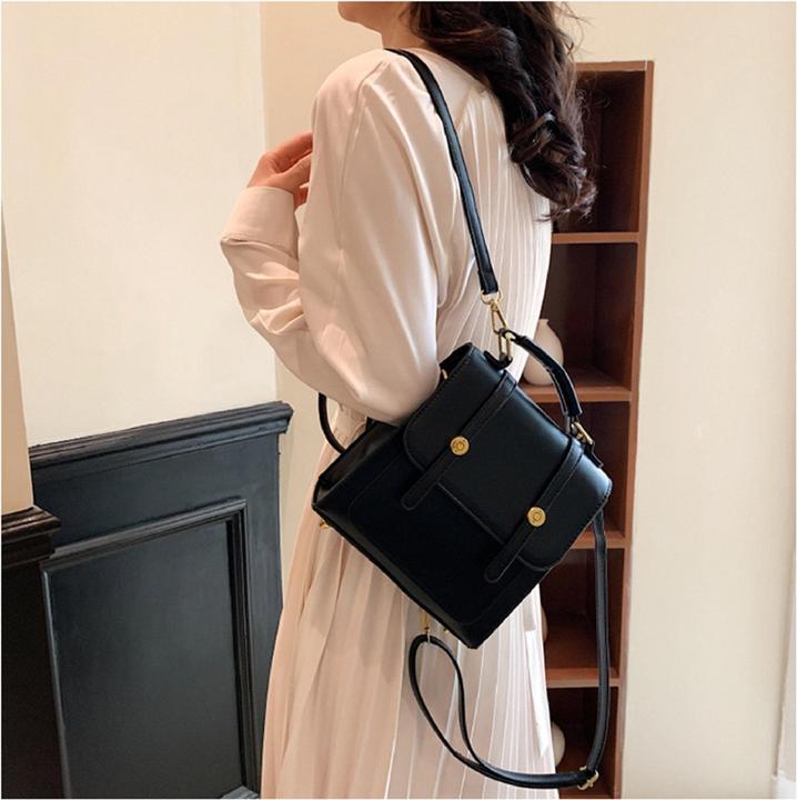 Actual product image Only-Bags.Store Vegan leather 3-way backpack, satchel, black backpack satchel, 3-way backpack