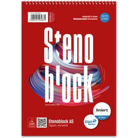 Ursus, Heft + Block, Stenoblock (A5, Kariert)