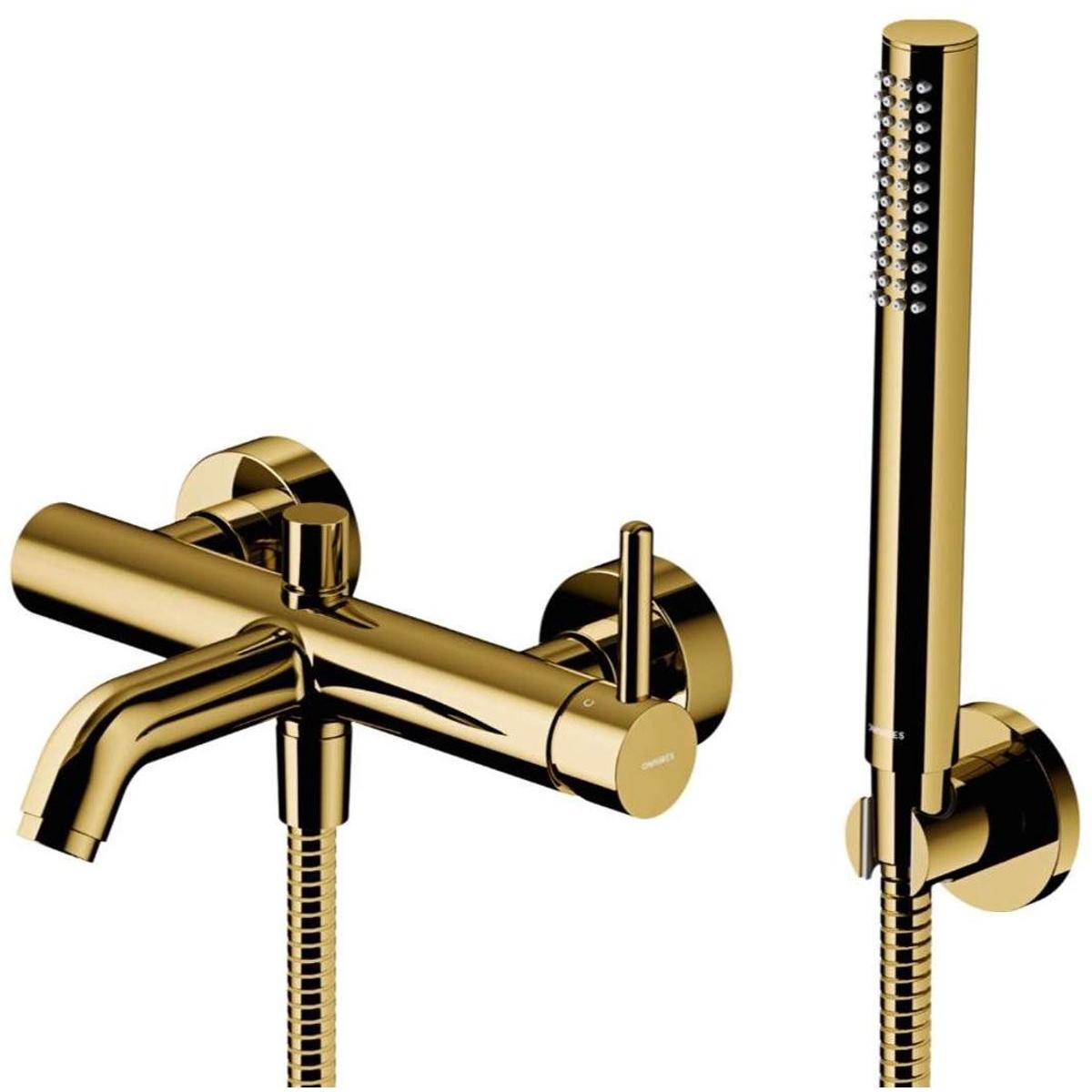 Omnires, Rubinetteria per bagno, y - badkraan met accessoires, goud