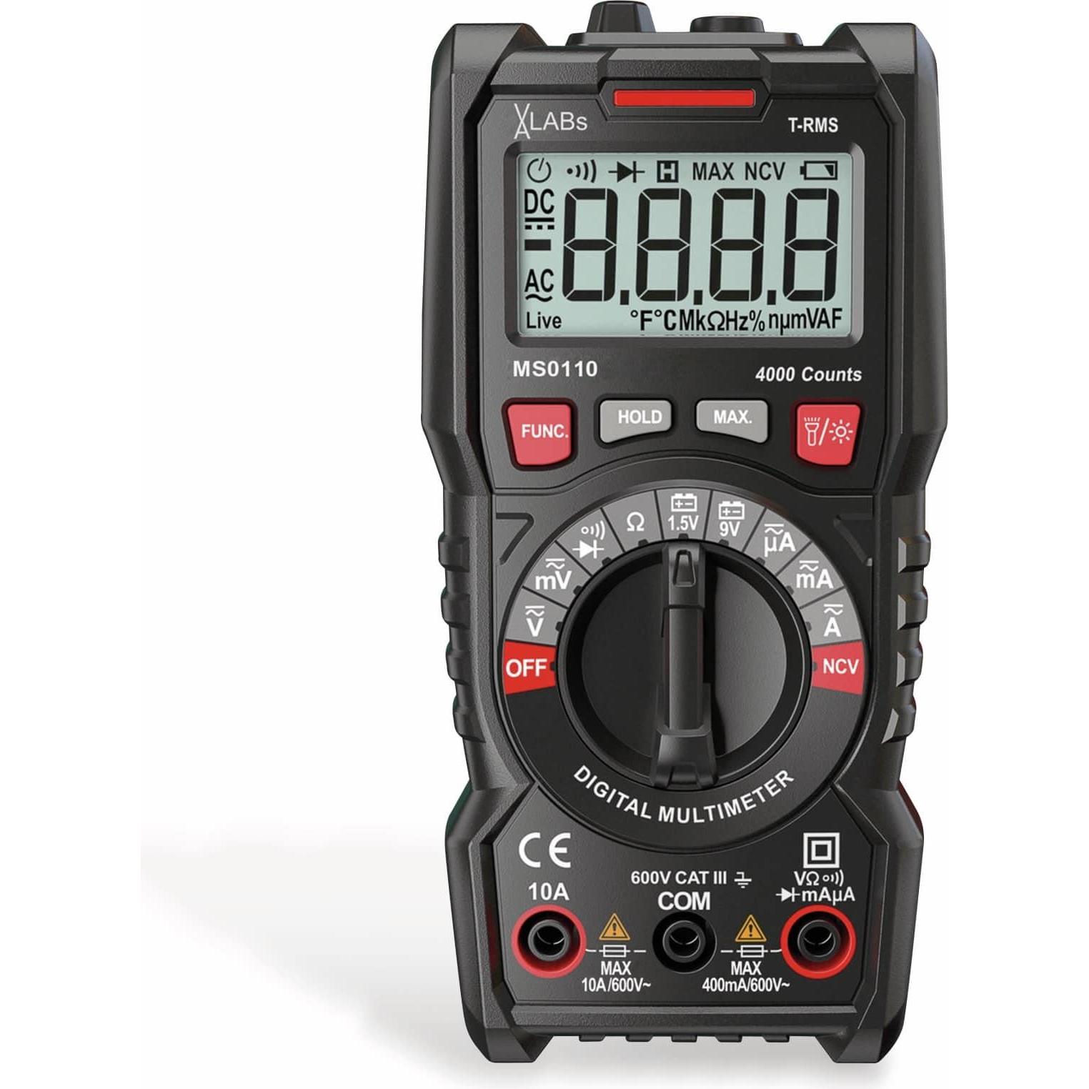 VA, Multimeter, LABS MS0110: TrueRMS Digital-Multimeter, 4.000 Counts