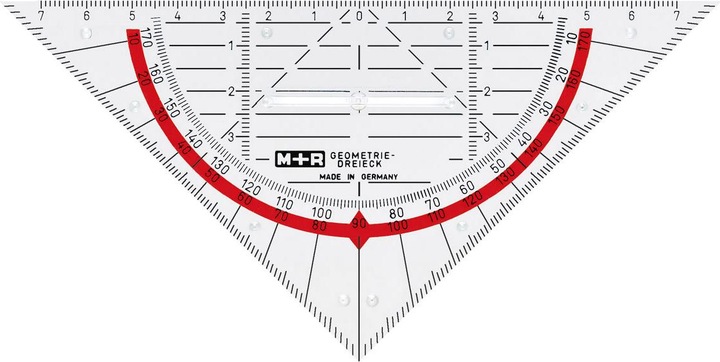 Actual product image M+r 723170040 Protractor Polystyrene semicircle (160 mm)