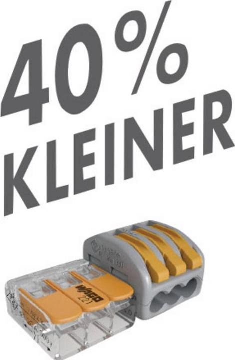 Productafbeelding Wago aansluitklem, 5x 0,14 - 4mm², transparant, 8 st.