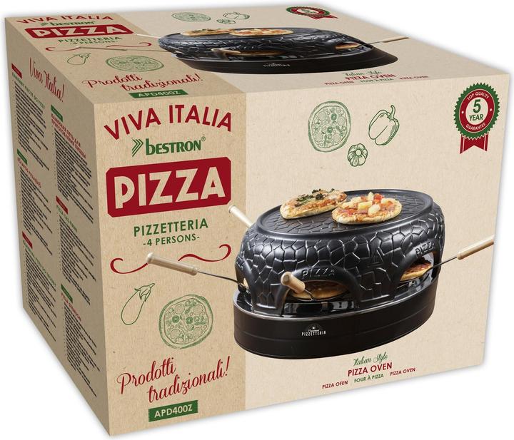 Produktbild Bestron Pizzetteria für 4 Personen