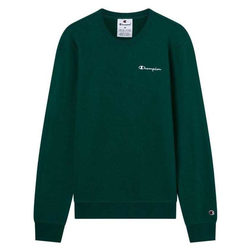 Champion, Herren, Pullover, Grünes Herren-Sweatshirt Mit Rundhalsausschnitt, Grün, (M)