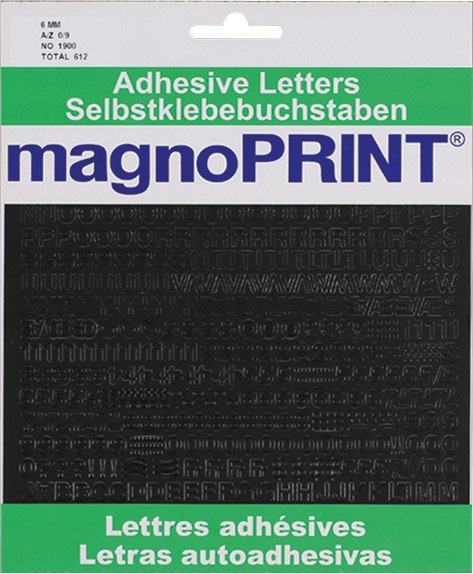 Produktbild Magnoprint Selbstklebebuchstaben