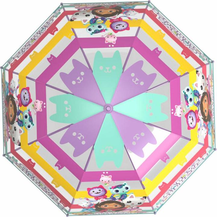 Immagine prodotto CyP Brands Ombrello a bolle trasparente manuale della casa delle bambole Gabby 48 cm