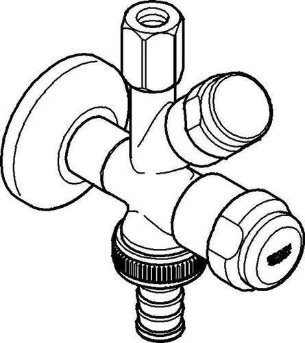Image du produit Grohe Robinet d'angle combiné 1/2" chromé 41073000
