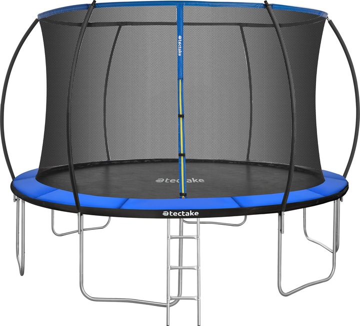 Actual product image tectake Trampoline Jumpy - tear resistant mat, safety net, padded edges, entry ladder (366 cm)