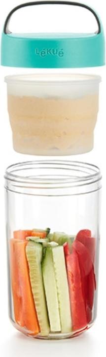 Produktbild Lékué Jar To Go türkis, gross 60 cl, Ø9.2 cm H 18.8 cm