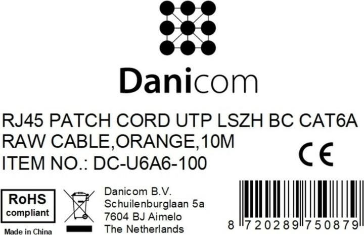 Produktbild Dsit CAT6a Netzwerkkabel 100% Kupfer (CAT6a, 10 m)