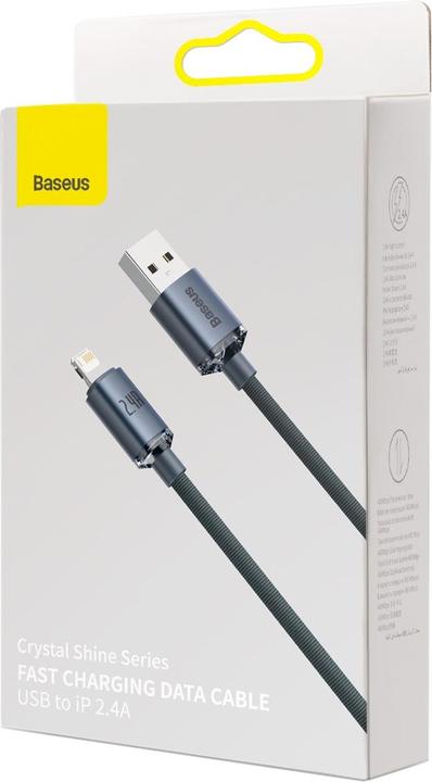 Produktbild Baseus Crystal Shine Series Fast Charging Data Cable USB to iP 2.4A 2m Black (2 m, USB 2.0)