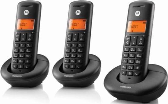 Produktbild Motorola CORDLESS E203 TRIO NERO (107E203)