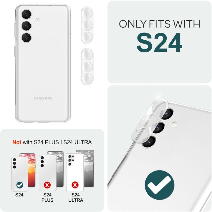Productafbeelding Nalia 2x camera beschermingsglas (2 Stuk, Samsung Galaxy S24)