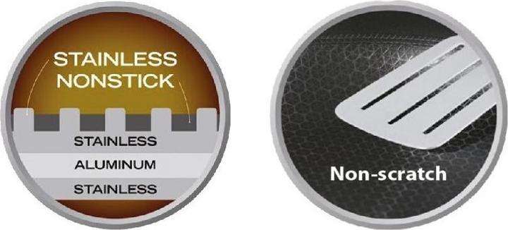 Actual product image Maestro Professionelle Pfanne MR-1224-26 26 26 cm (Frying pan, Aluminium, Stainless steel, 26 x 5.50 cm)