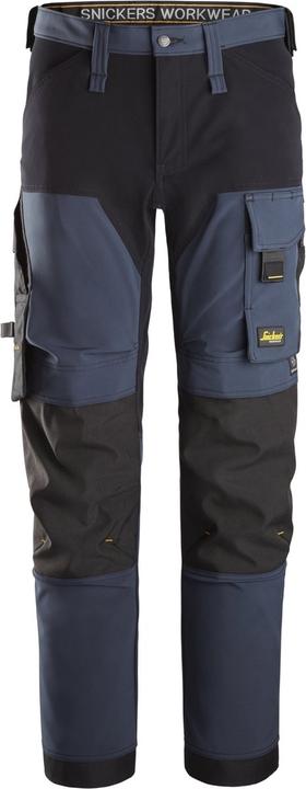 Snickers Workwear 4-weg Stretch Broek 6375 Donker Blauw - Zwart (9504) Maat 64 (64)