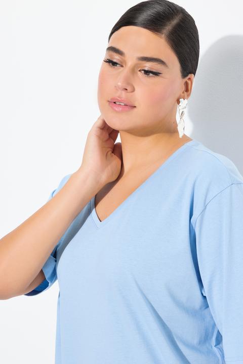 Produktbild Ulla Popken T-Shirt, V-Ausschnitt, Relaxed, Halbarm (50, 52)