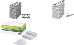 Produktbild Wepa Handtuchpapier Comfort, 250 x 230 mm, naturweiss 2-lagig Tissue, V-Falzung, 100% Recycling, Volumen (1000 x)