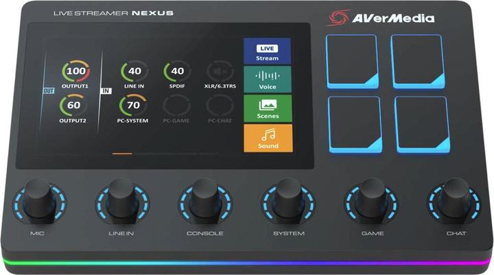 Productafbeelding AVerMedia zub live streamer nexus audio mixer (Studio en live mixer)