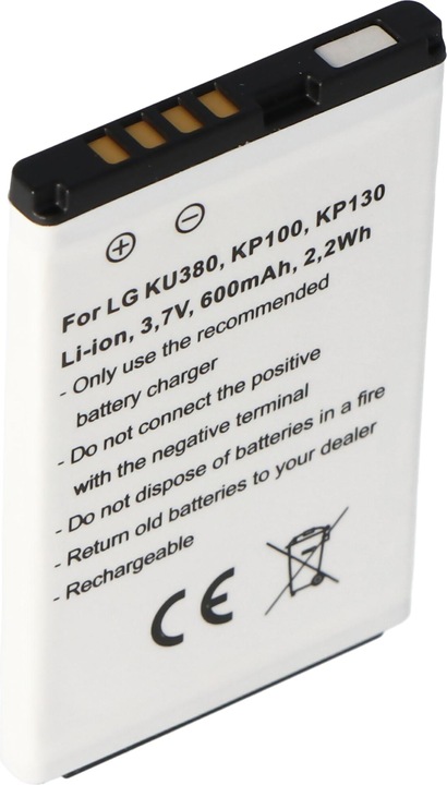 Actual product image LG Battery KU380, KP100, LGIP-430A, 0093301