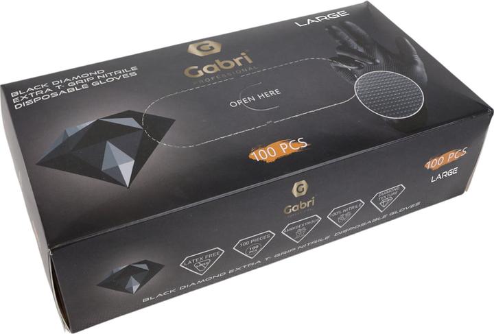 Produktbild Gabri Extra T-Grip Nitrilhandschuhe Schwarz L (L)