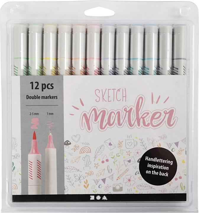 Image du produit Creativ Company Feutres de coloriage Sketch Marker (12x)