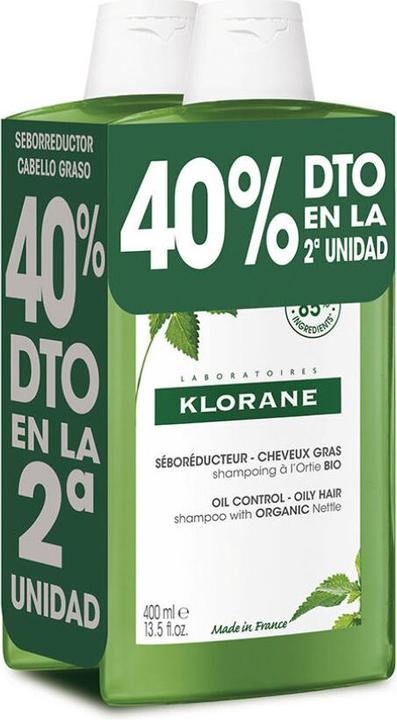 Immagine prodotto Klorane champu ortiga 2x400ml ba (400 ml)