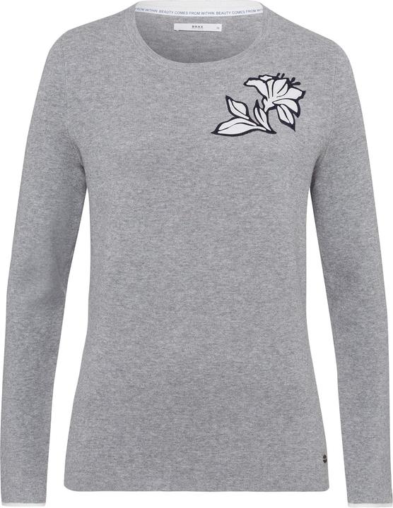 Produktbild BRAX FEEL GOOD dames stijl Lisa ronde hals pullover met blouserug pullover (44)