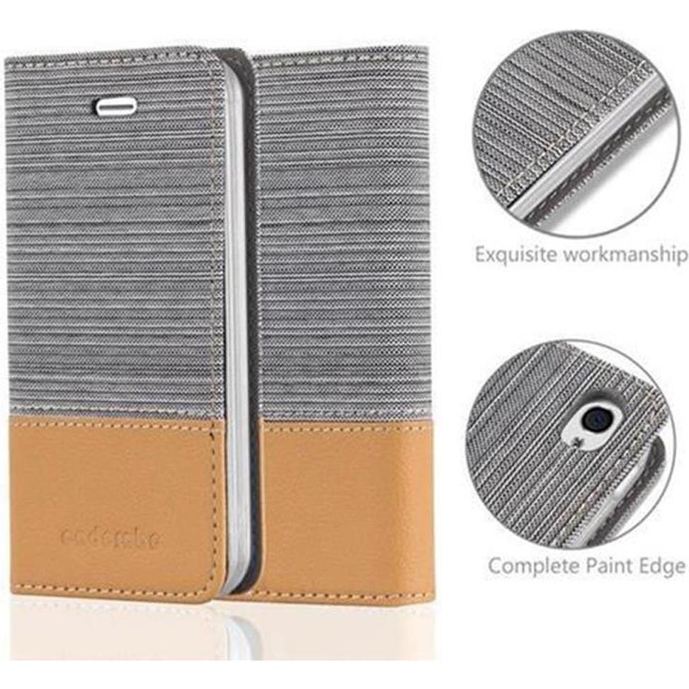 Thumbnail - Cadorabo Jeans Optik (Apple iPhone 4), Smartphone Hülle, Grau, Braun
