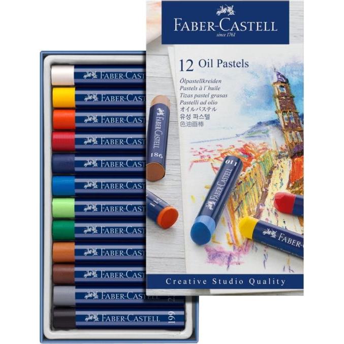 Thumbnail - Faber-Castell, Malstifte, CASTELL Ölpastellkreiden 12er Kartonetui 6 Stk (Mehrfarbig, 12 x)