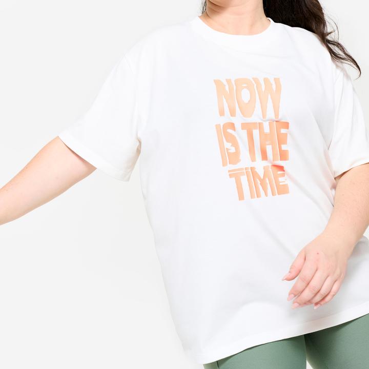 Produktbild Domyos Women's Oversize Cotton T-Shirt - White (L)