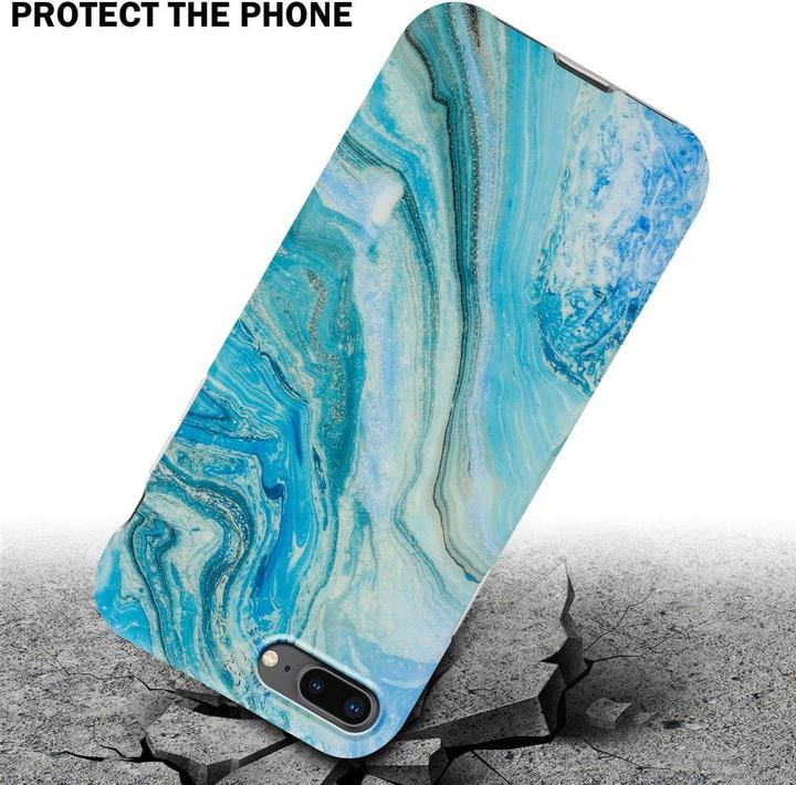 Image du produit Cadorabo Couverture IMD TPU Marbre coloré (Apple iPhone 7 Plus, Apple iPhone 7s Plus)