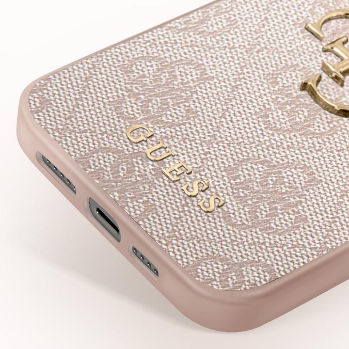 Image du produit Guess GUHCP15L4GMGPI iPhone 15 Pro 6.1" różowy/pink hardcase 4G Big Metal Logo (Apple iPhone 15 Pro)