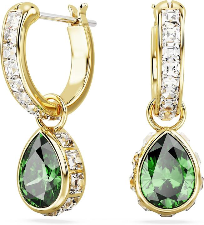 Swarovski Stilla Drop Ohrhänger Tropfenschliff Grün Gold (Swarovski Metall)