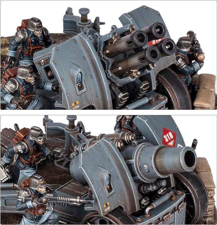 Actual product image Games Workshop Warhammer 40k - Astra Militarum Equipe d'Artillerie de Krieg (Plastic)