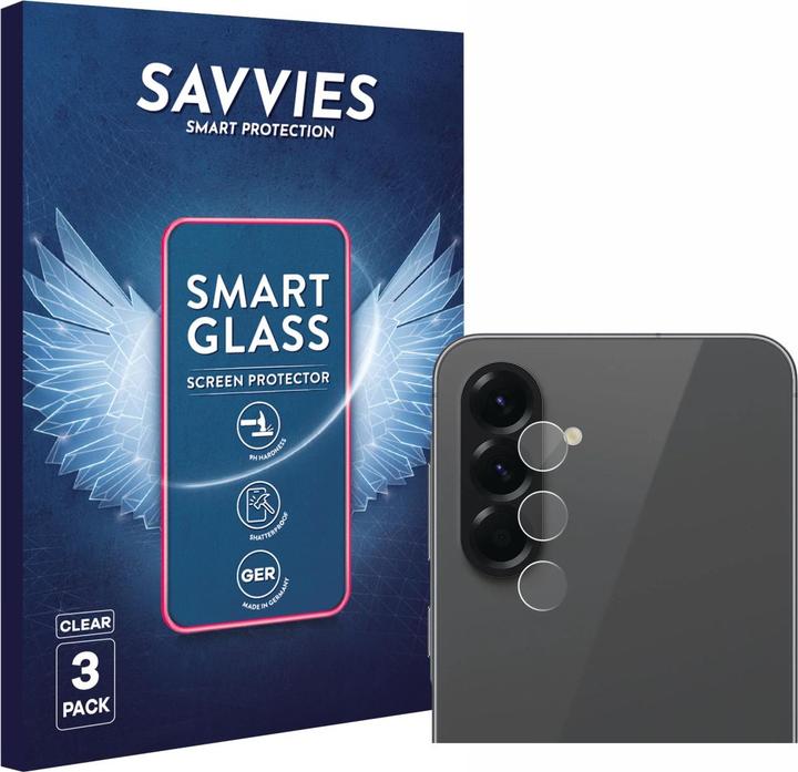 Produktbild Savvies Panzer Schutzglas für Samsung Galaxy A56 5G (NUR Kameraschutz) Schutzfolie Displayschutz Display (3 Stk., Samsung Galaxy A56)