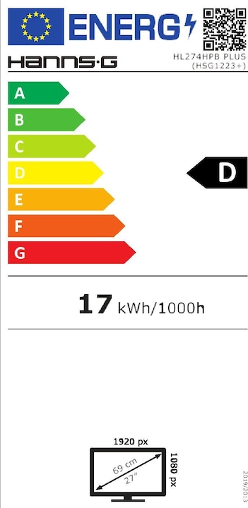 Energie-Label Hannspree HL274HPB (1920 x 1080 Pixel, 27")