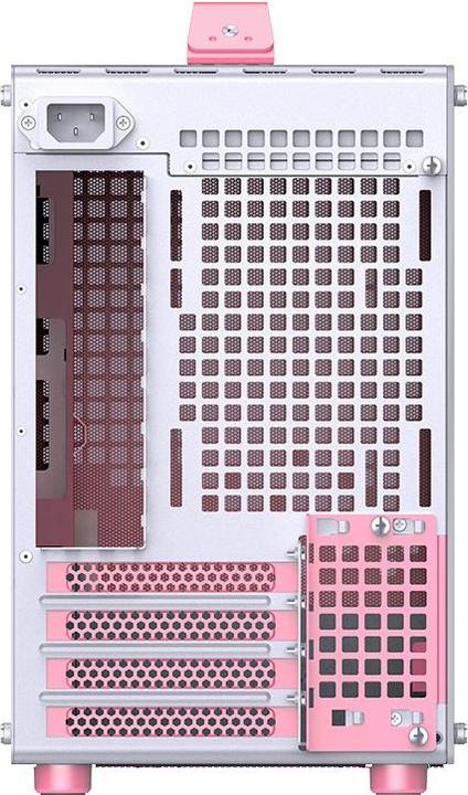 Actual product image Jonsplus MATX Handle Case Z20 - White-Pink (Micro ATX (mATX), Mini-ITX)