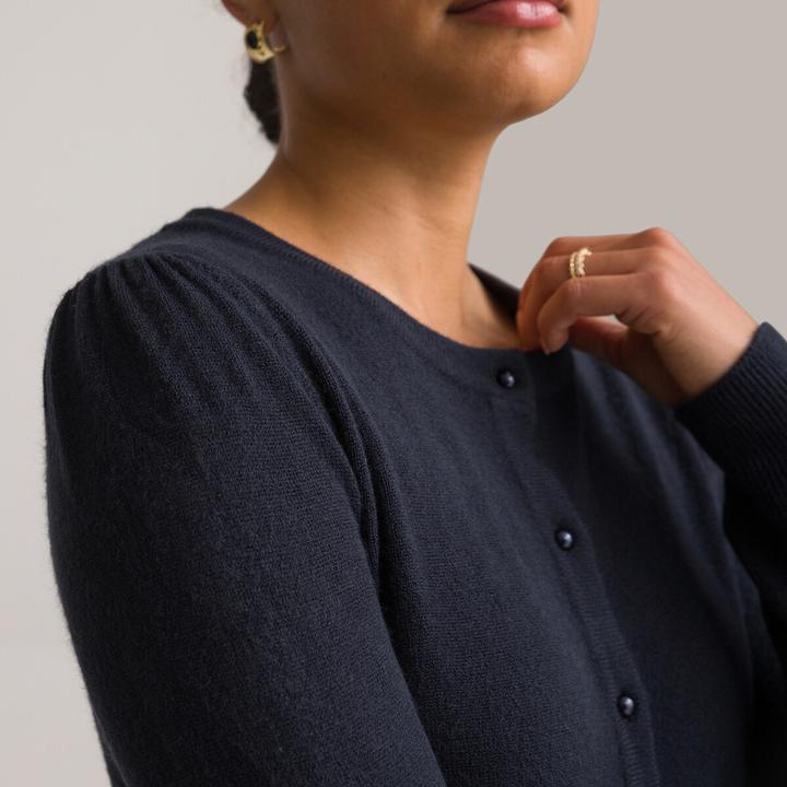 Produktbild Anne Weyburn Cardigan mit rundem Ausschnitt und Knopfleiste (40)