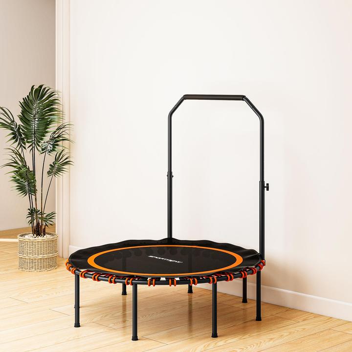 Immagine prodotto SportNow Fitness Trampolin Stahl, Kunststoff Schwarz+Orange (114 cm)