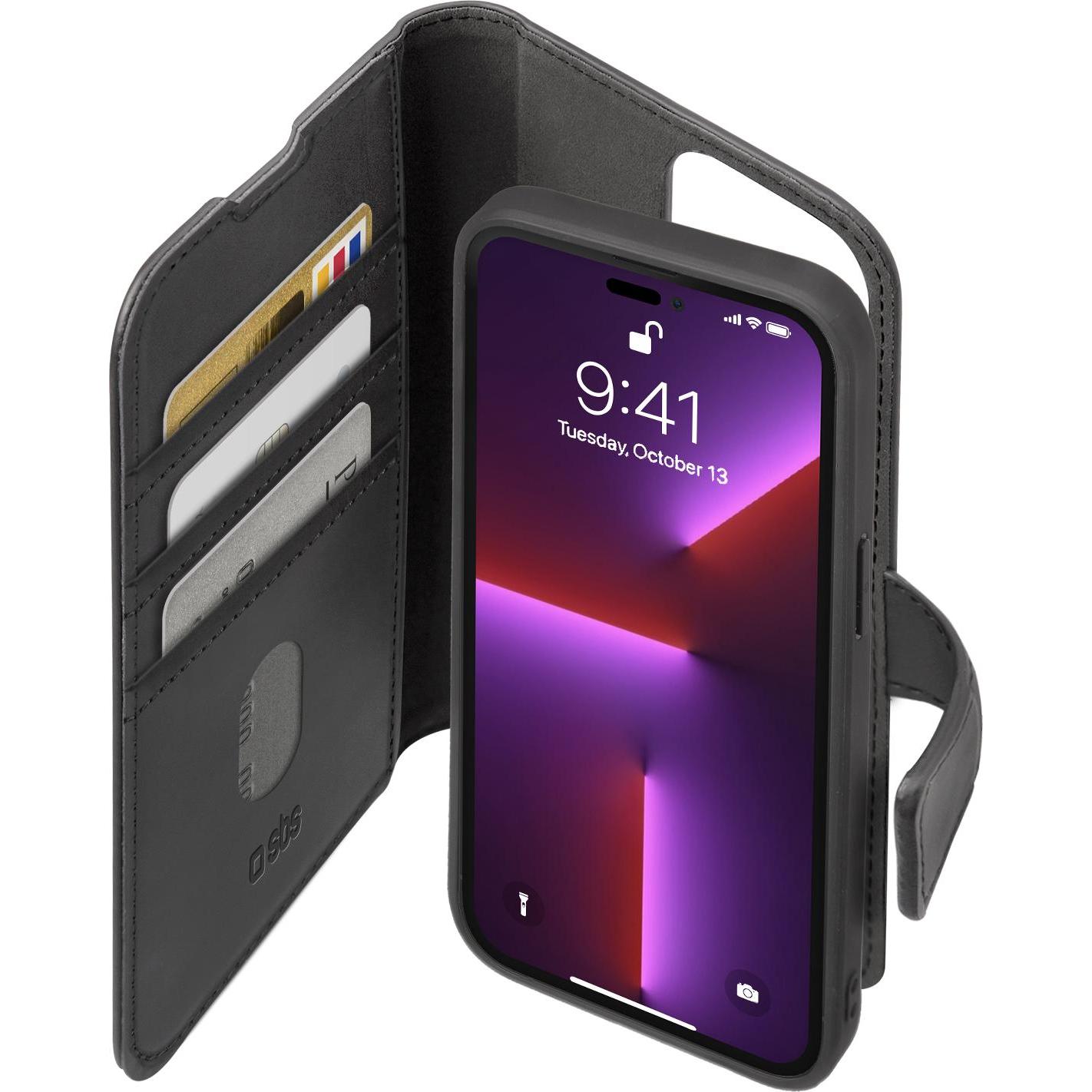 SBS Klapphülle (Apple iPhone 14 Pro Max), Smartphone Hülle, Schwarz