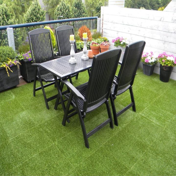 Produktbild HTI-Living Kunstrasenplatte 9-teilig Nessa Klick (9x, 30 x 30 cm)