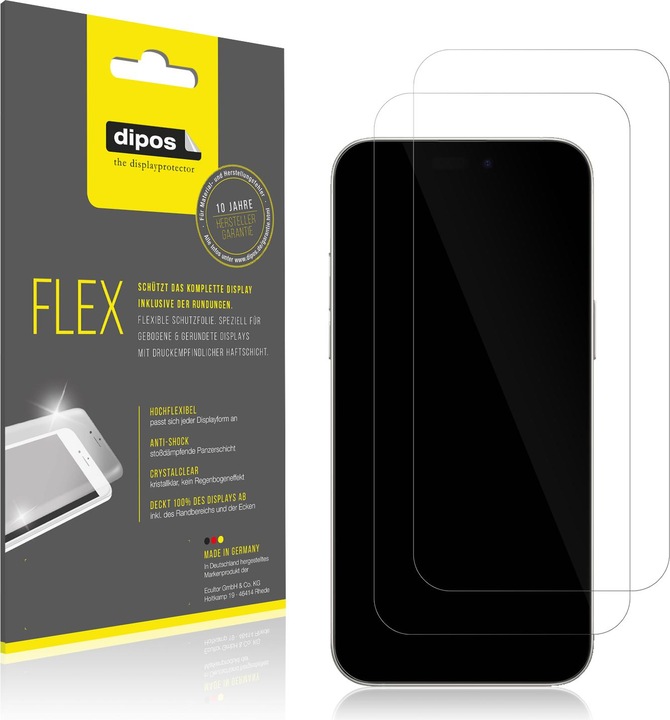 Produktbild Dipos 3D Full Cover Schutzfolie (1 Stück, Apple iPhone 16)